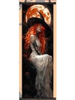 Hanging Wall Banner 15.8x47.2 Inch Witch & Moon Image 1