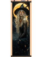 Hanging Wall Banner 15.8x47.2 Inch Witch & Moon Image 2