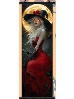 Hanging Wall Banner 15.8x47.2 Inch Witch & Moon Image 3