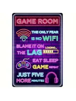 Metal Wall Sign 8x12 Inch Game Room