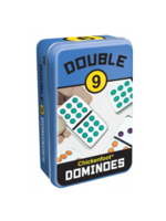 Dominoes Chickenfoot Double 9 Color Dot Metal Tin