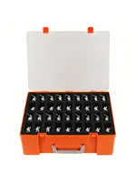 Miniatures Case Hard Plastic with 3 Foam Trays to hold up to 108 Figures (Orange)
