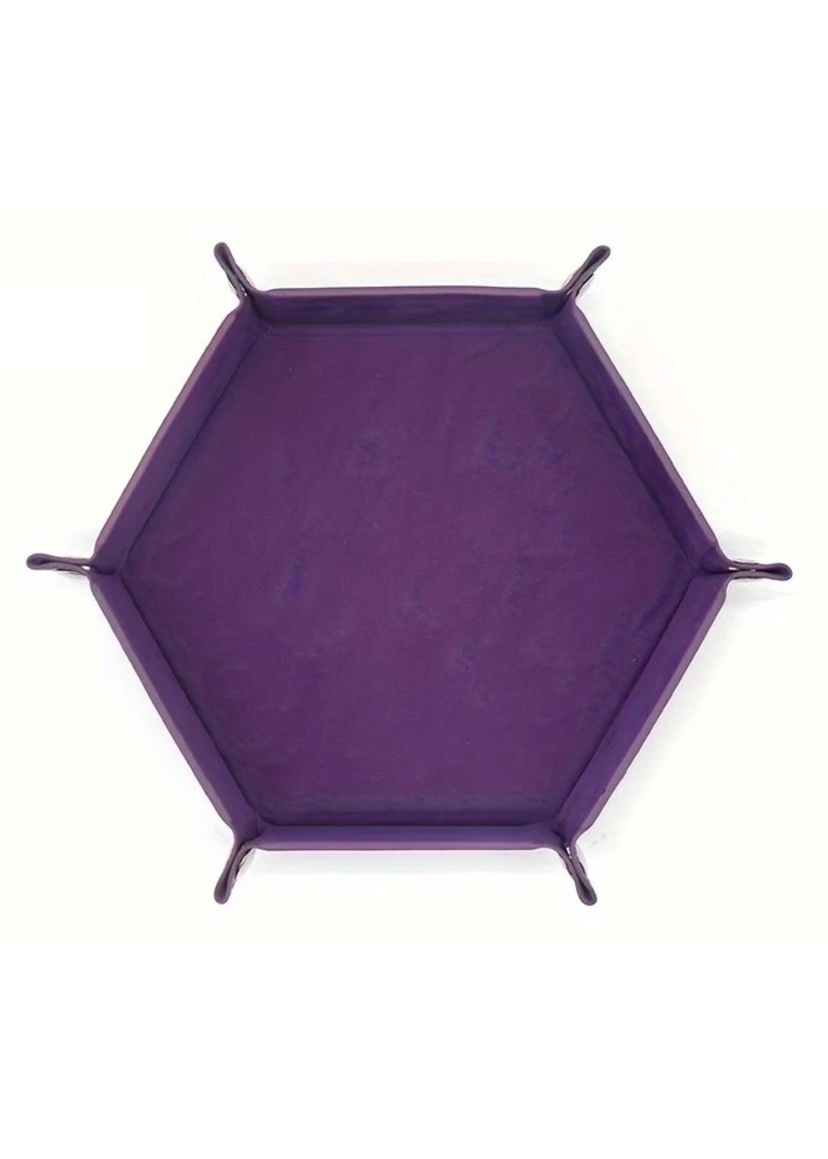 Dice Tray Faux Leather Purple