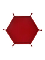 Dice Tray Faux Leather Red
