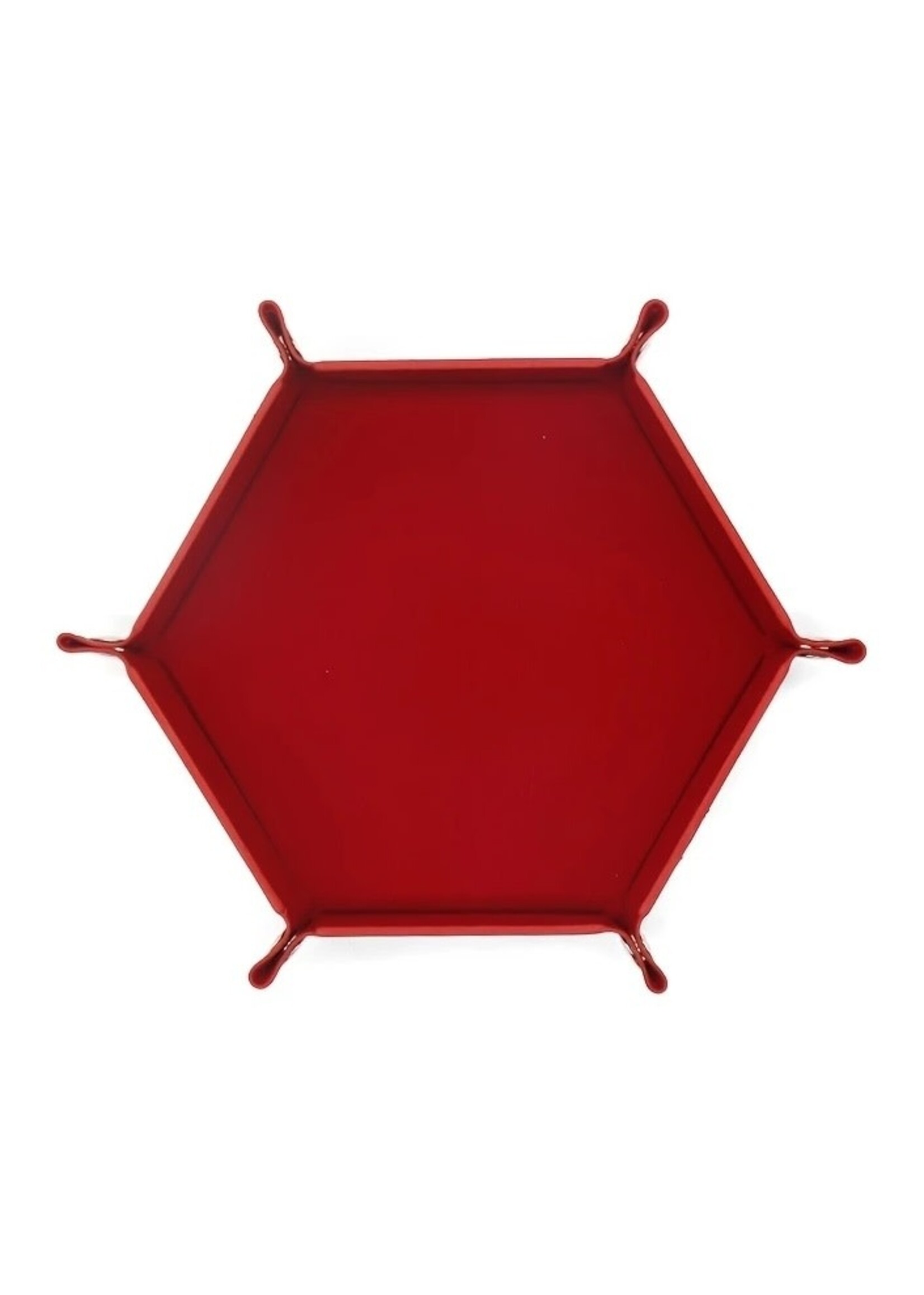 Dice Tray Faux Leather Red
