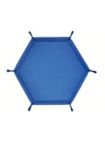 Dice Tray Faux Leather Sapphire Blue