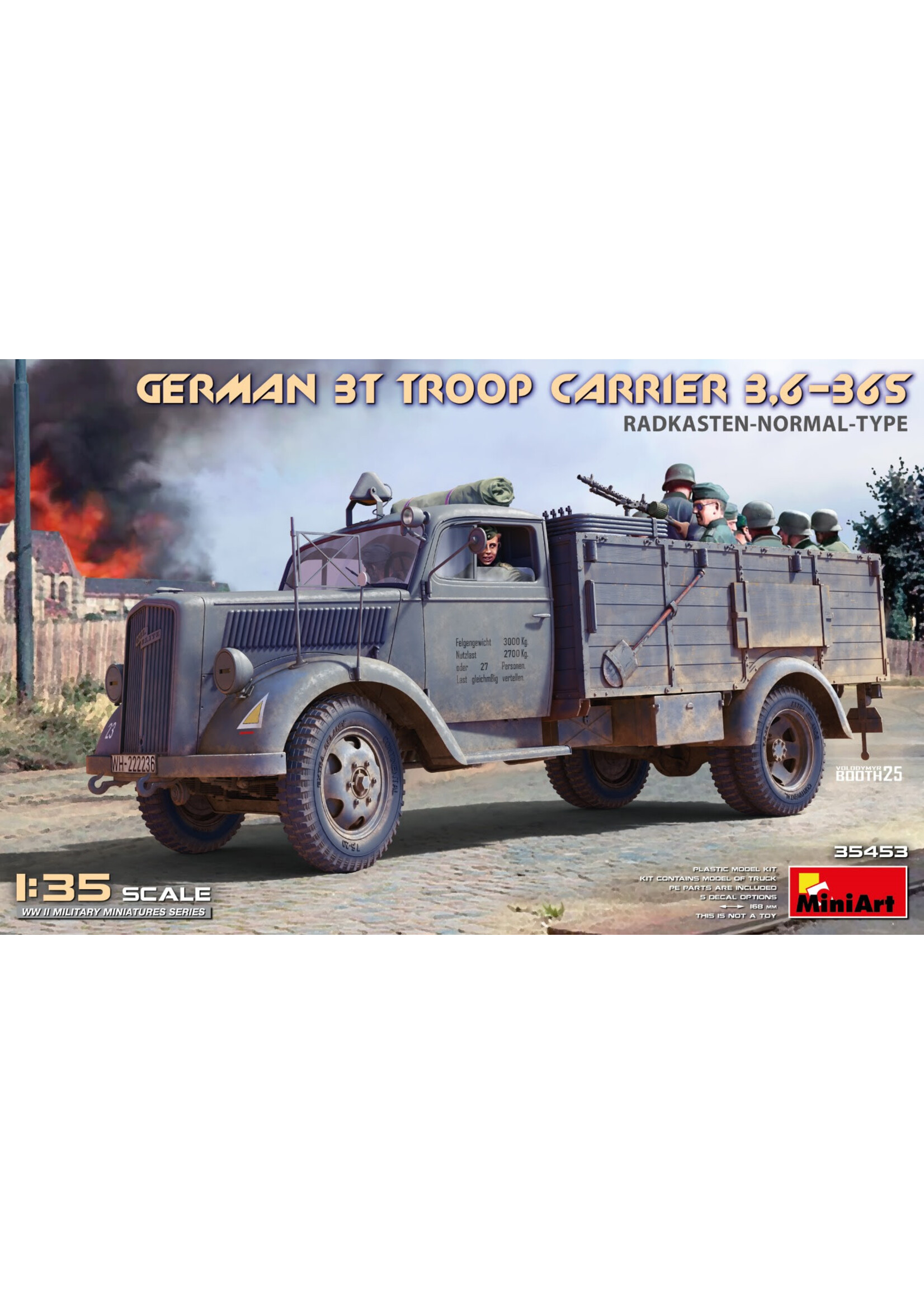 MiniArt MIART35453 German 3T Troop Carrier 3.6-365 (1/35)