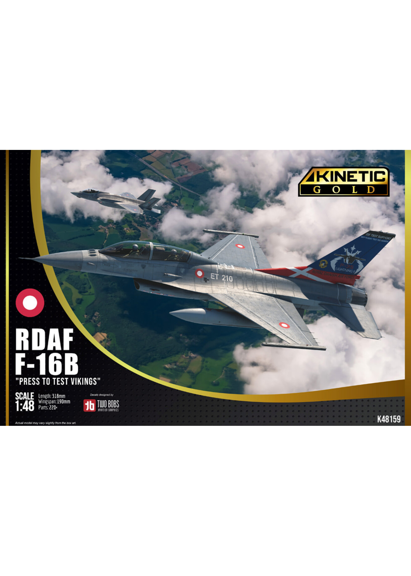 KInetic KIN48159 RDAF F-16B Press to Test Vikings (1/48)