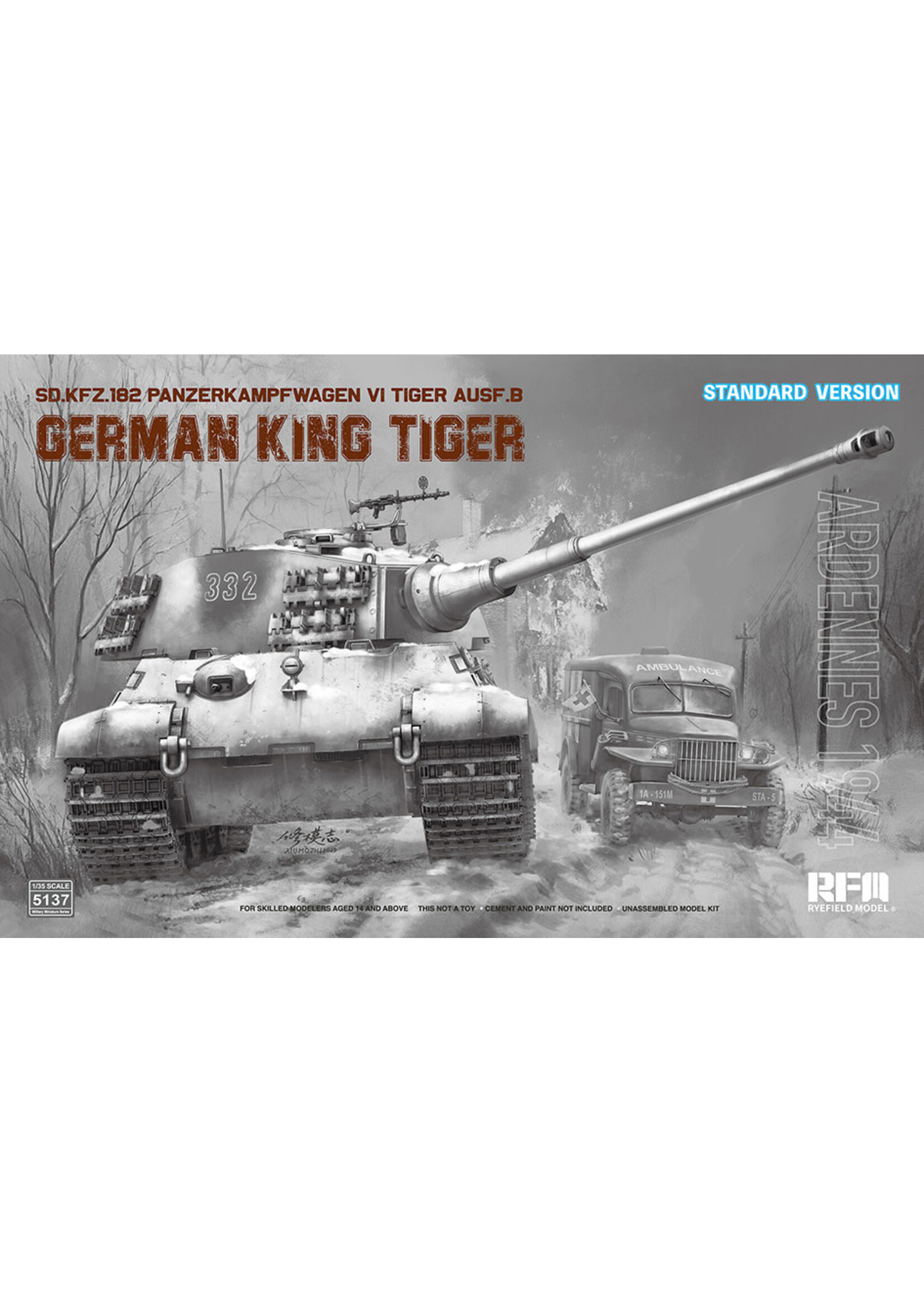 Rye Field Model RFMRM5137 Sd.Kfz.182 German King Tiger (1/35)