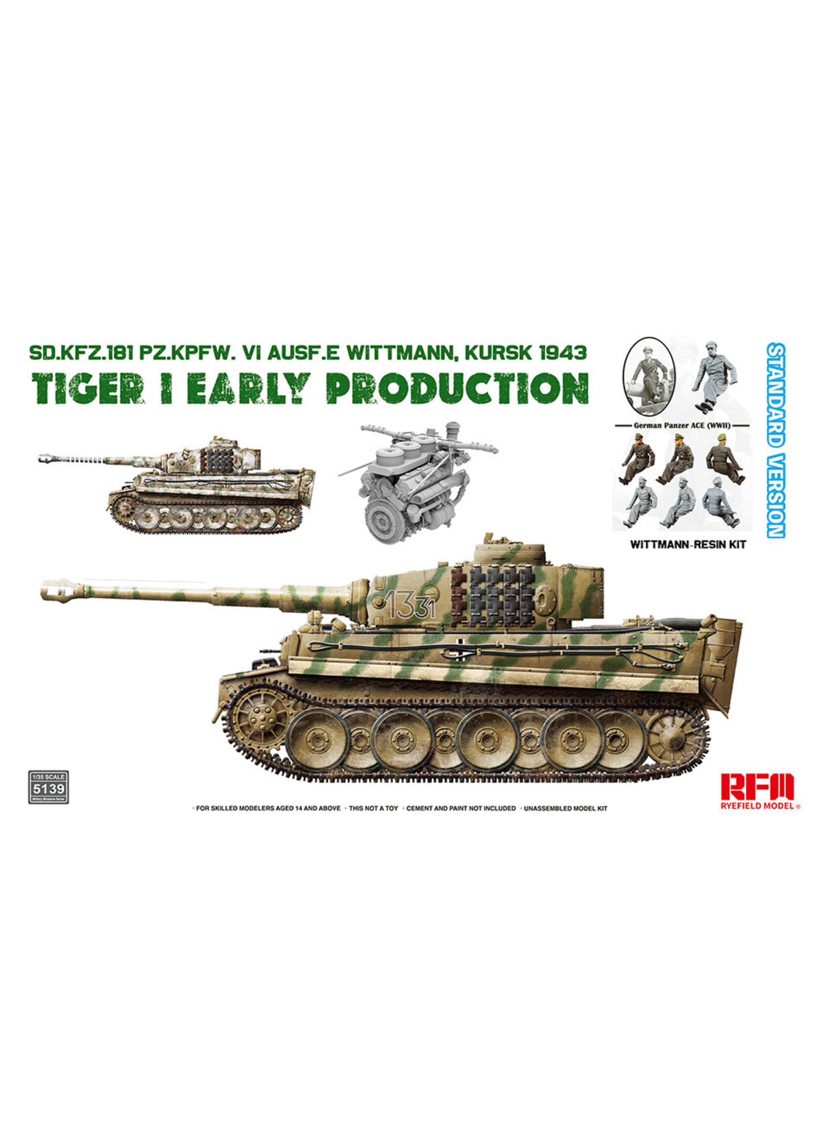 Rye Field Model RFMRM5139 Tiger I Early Production (1/35)