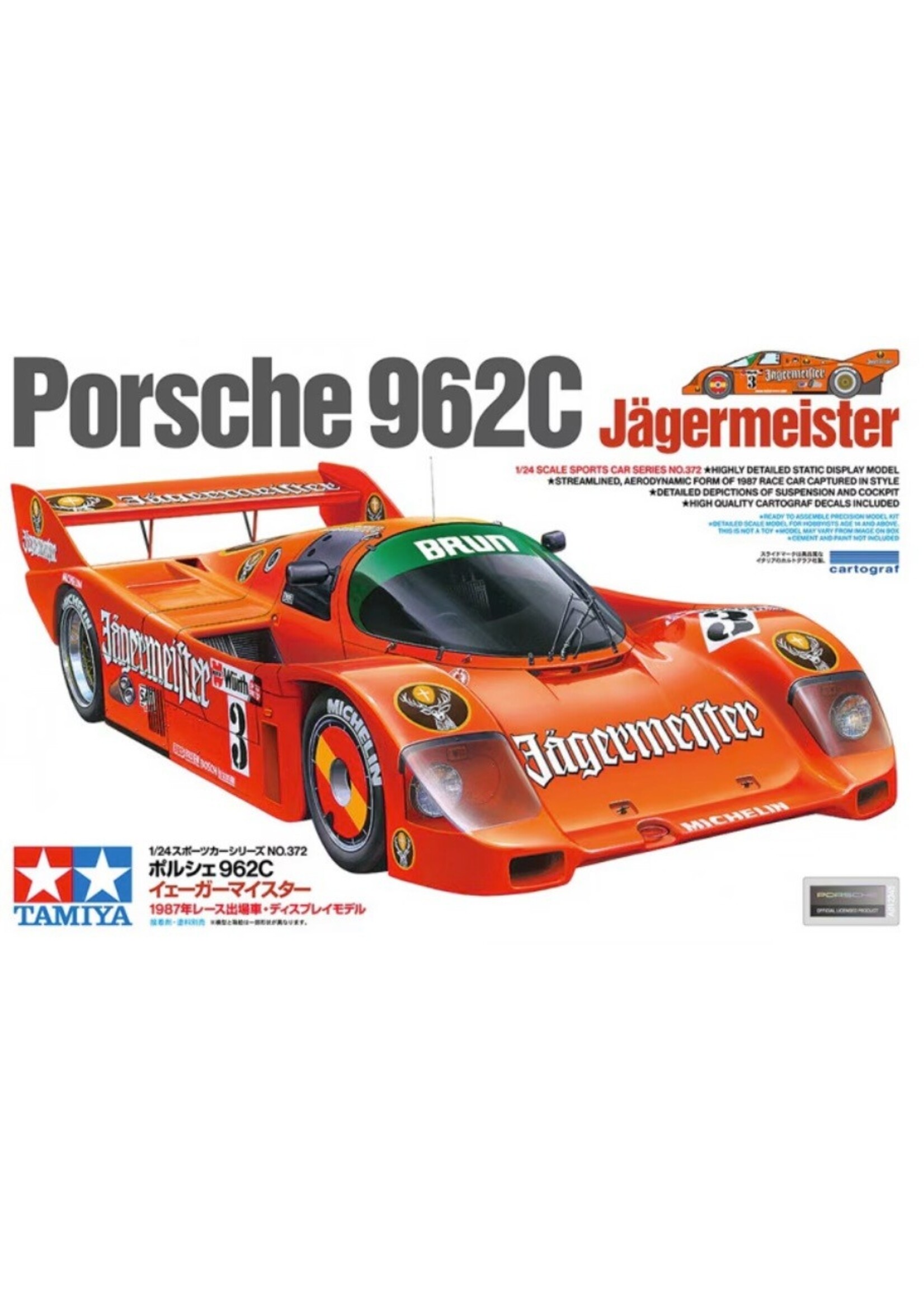 Tamiya TAM24372 Porsche 962C Jaeger (1/24)