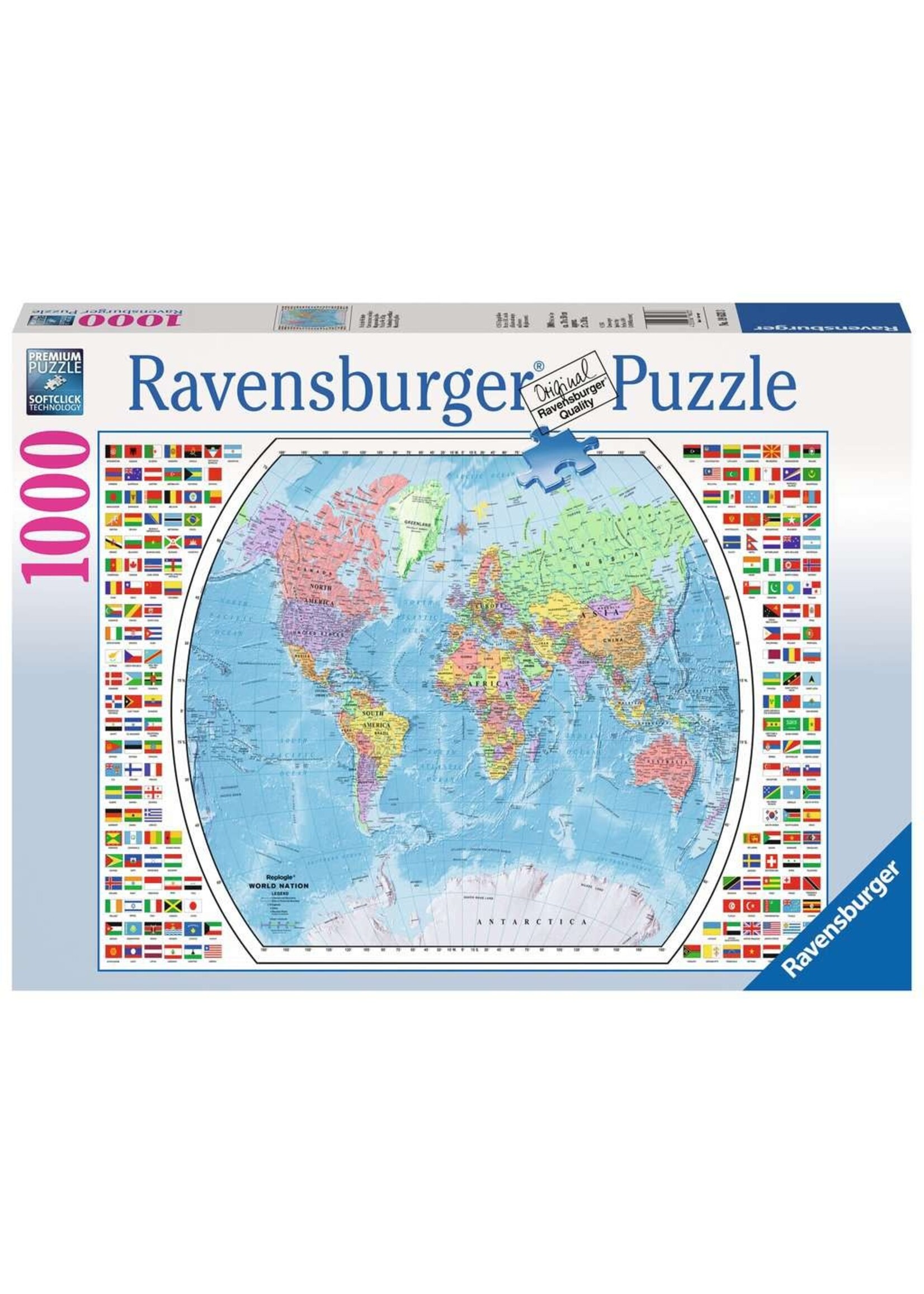 Ravensburger RAV12000664 Political World Map (Puzzle1000)