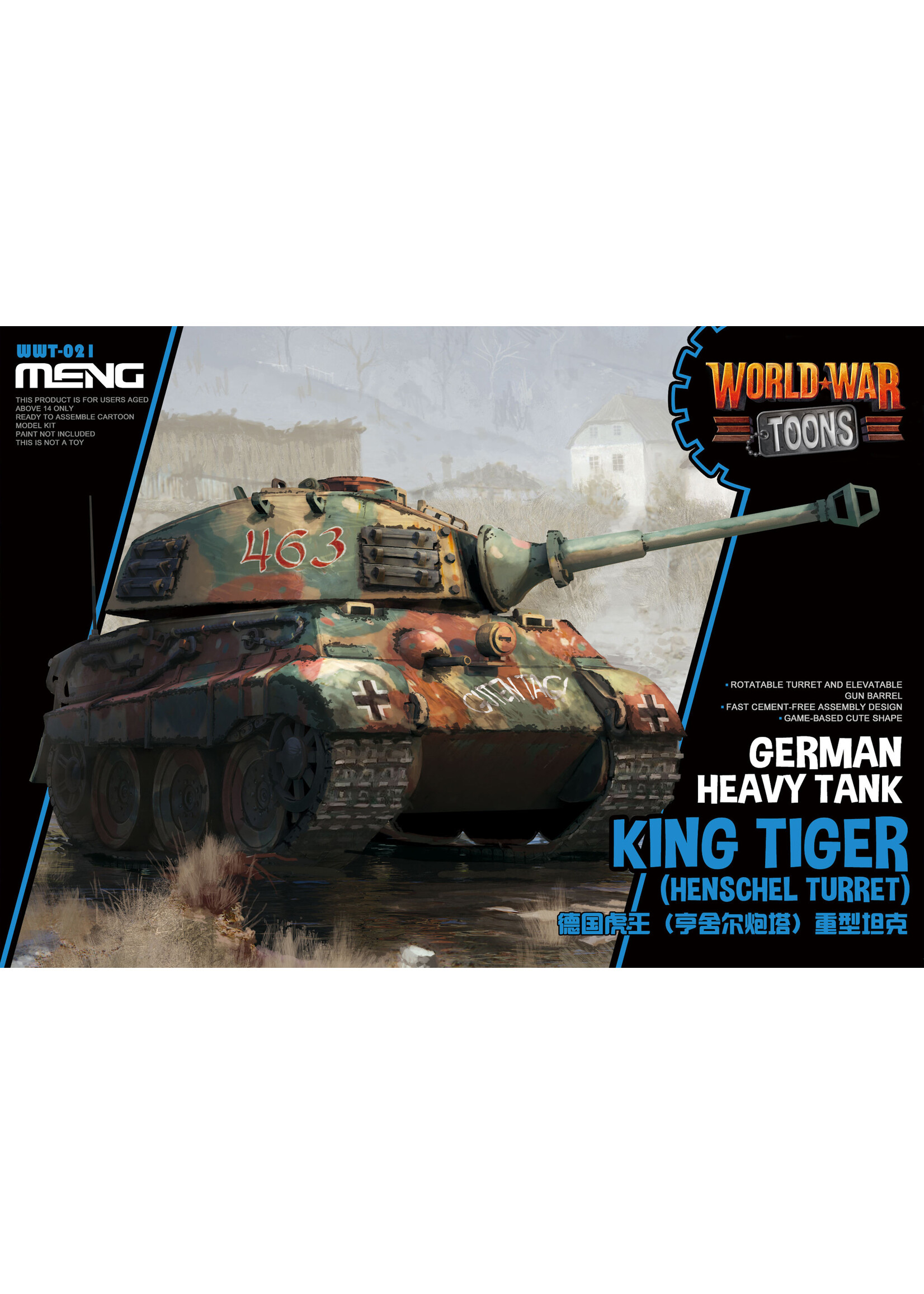 MENG MENGWWT021 Toons King Tiger Henschel Turret