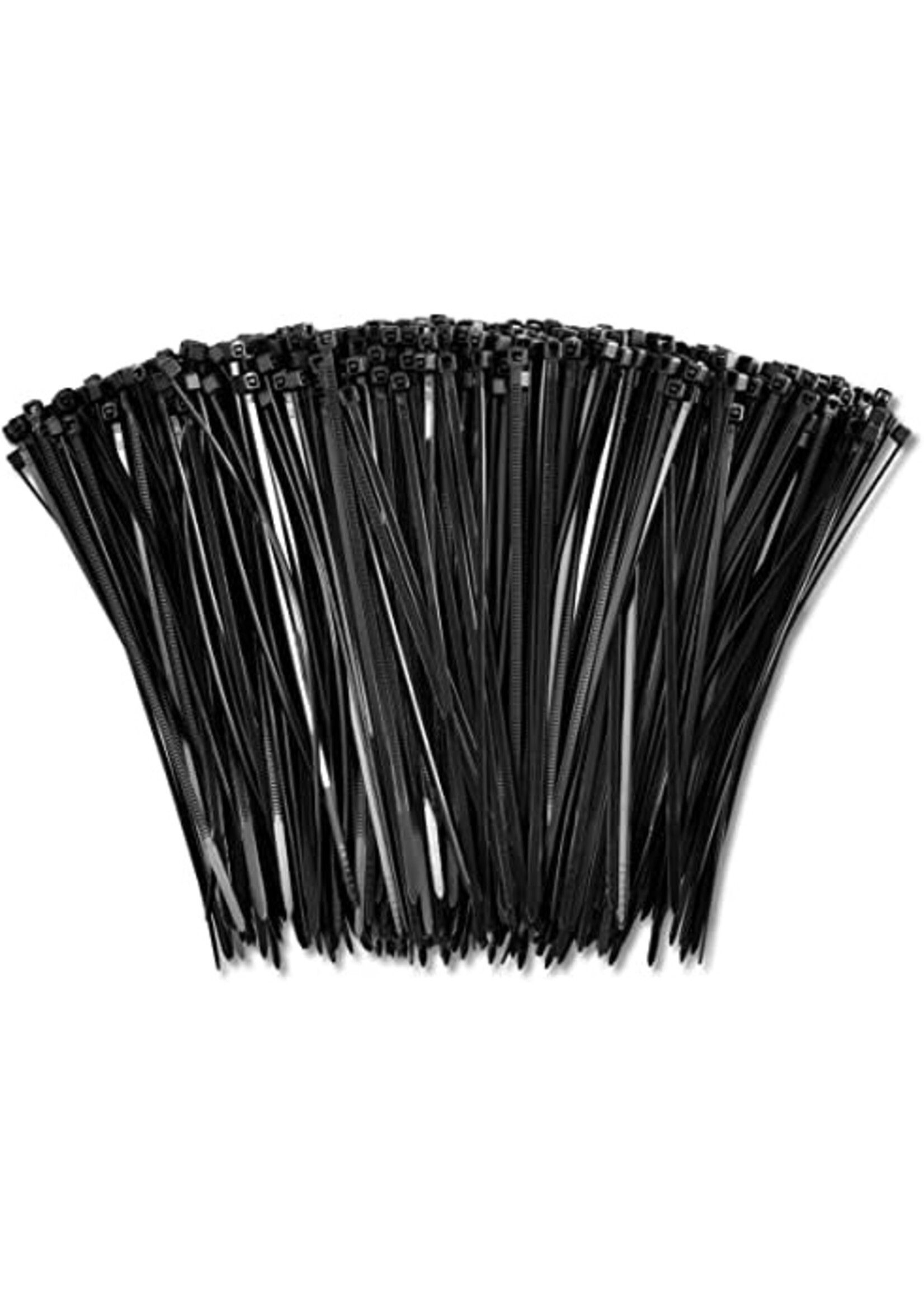 Techly 10cm Black Zip Tie (100pk)