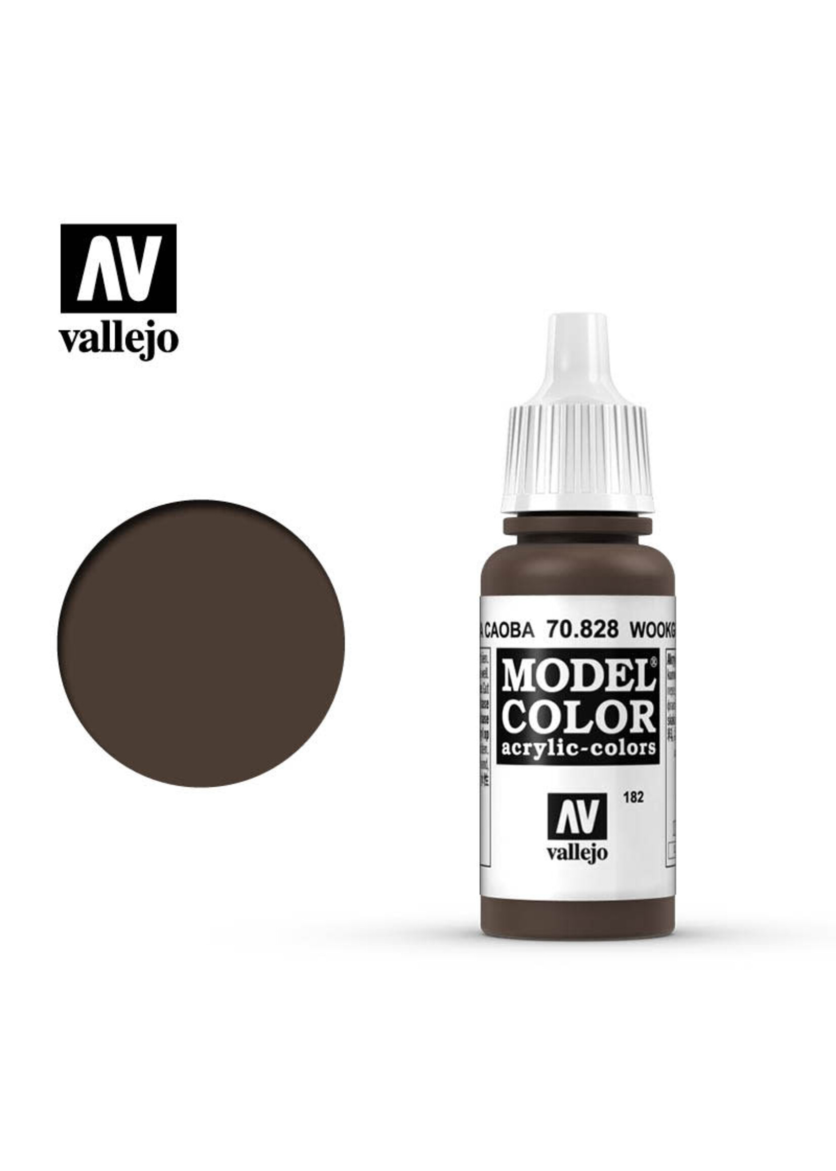 Vallejo 193VAL70828 Model Color Mahogany Ink (17ml)