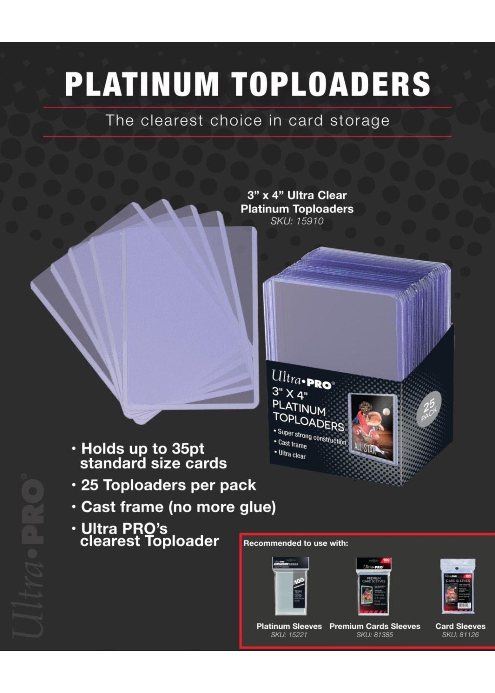 Ultra Pro Topload 3x4 Platinum (25 per pack)