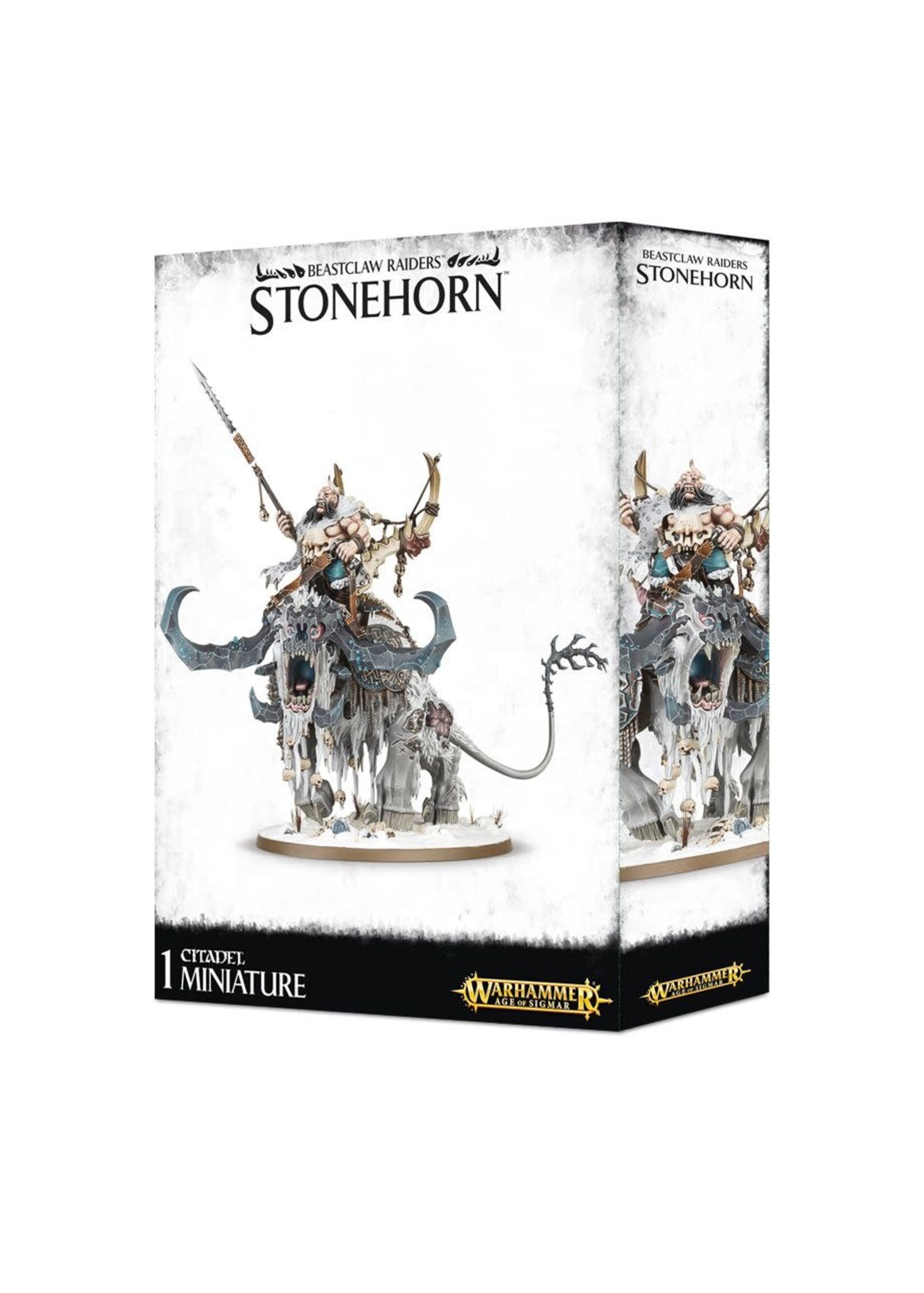 AoS Beastclaw Raiders Frostlord on Stonehorn, Huskard, Beastriders on Stonehorn or Thundertusk, Huskard Frostlord,