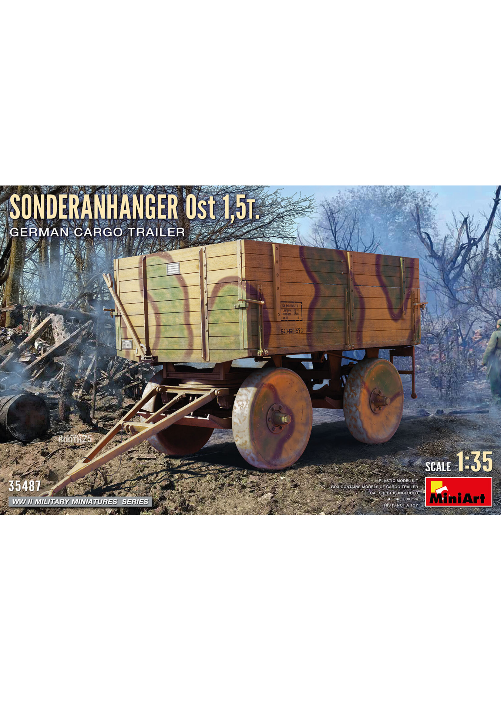MiniArt MIART35487 Sonderanhanger Ost.1.5t German Cargo Trailer (1/35)