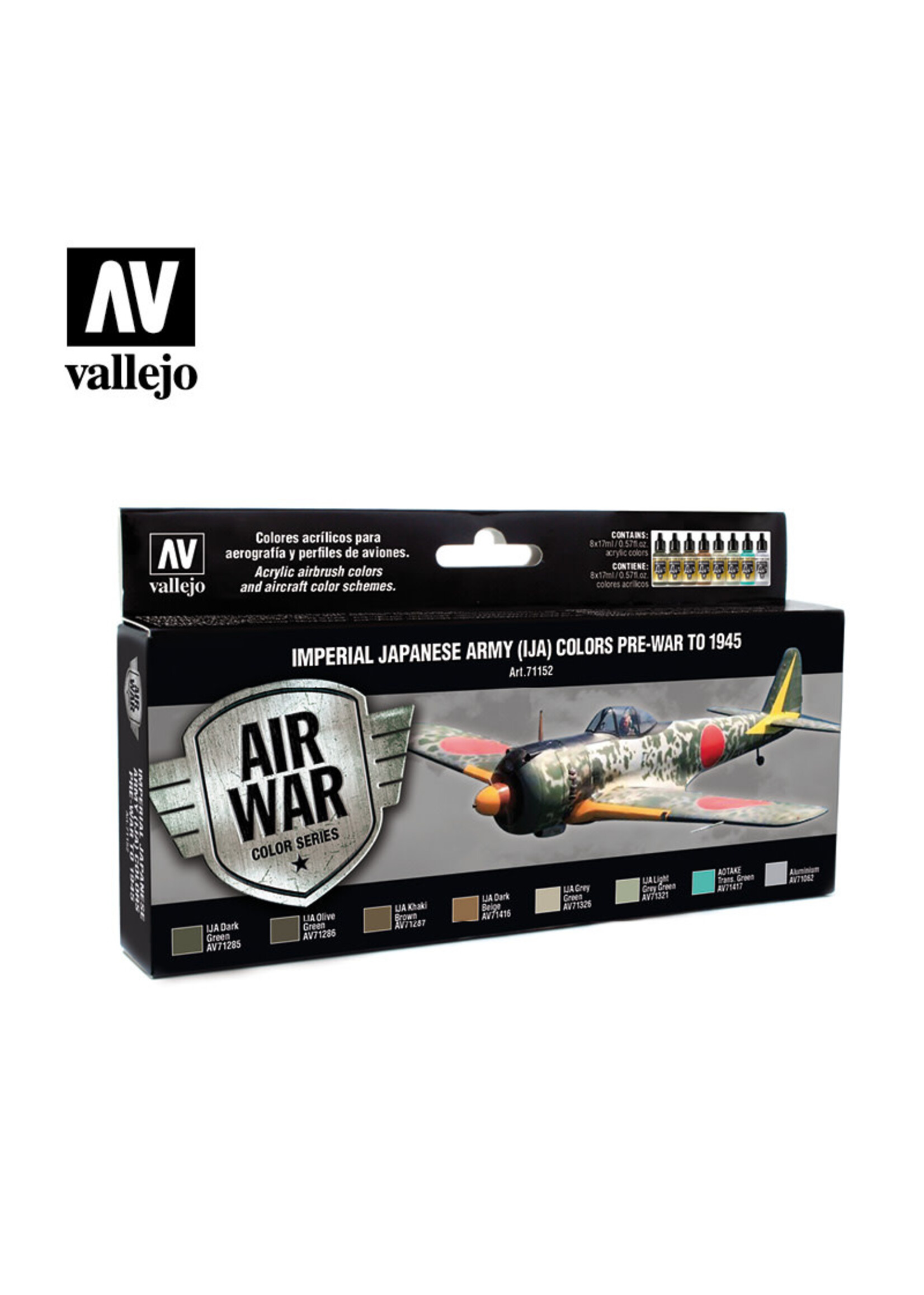 Vallejo VAL71152 Imperial Japanese Army Colors Paint Set (8pc)