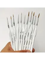 Yutiars Premium Quality Detail Paint Brush Set Triangle White (11pc)