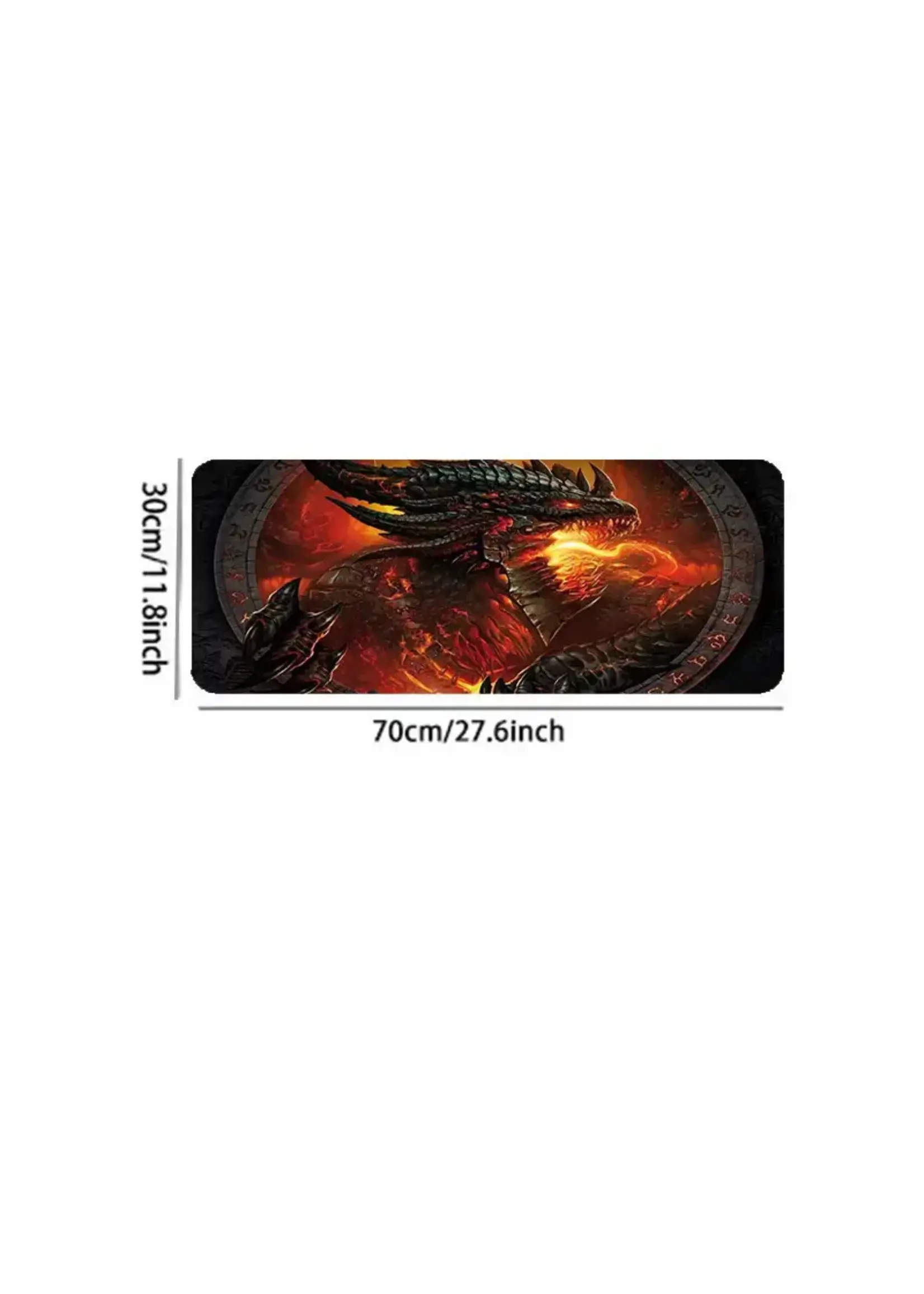 Mouse Pad 12x28 Inch Red Dragon