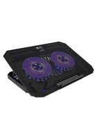 XTech Xtech Laptop Cooling Pad up to 15.6In Blue LED 2 Silent Fans Adjustable Height – Black