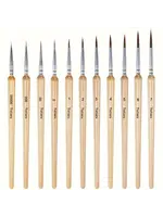 Yutiars Premium Quality Detail Paint Brush Set Triangle Yellow (11pc)