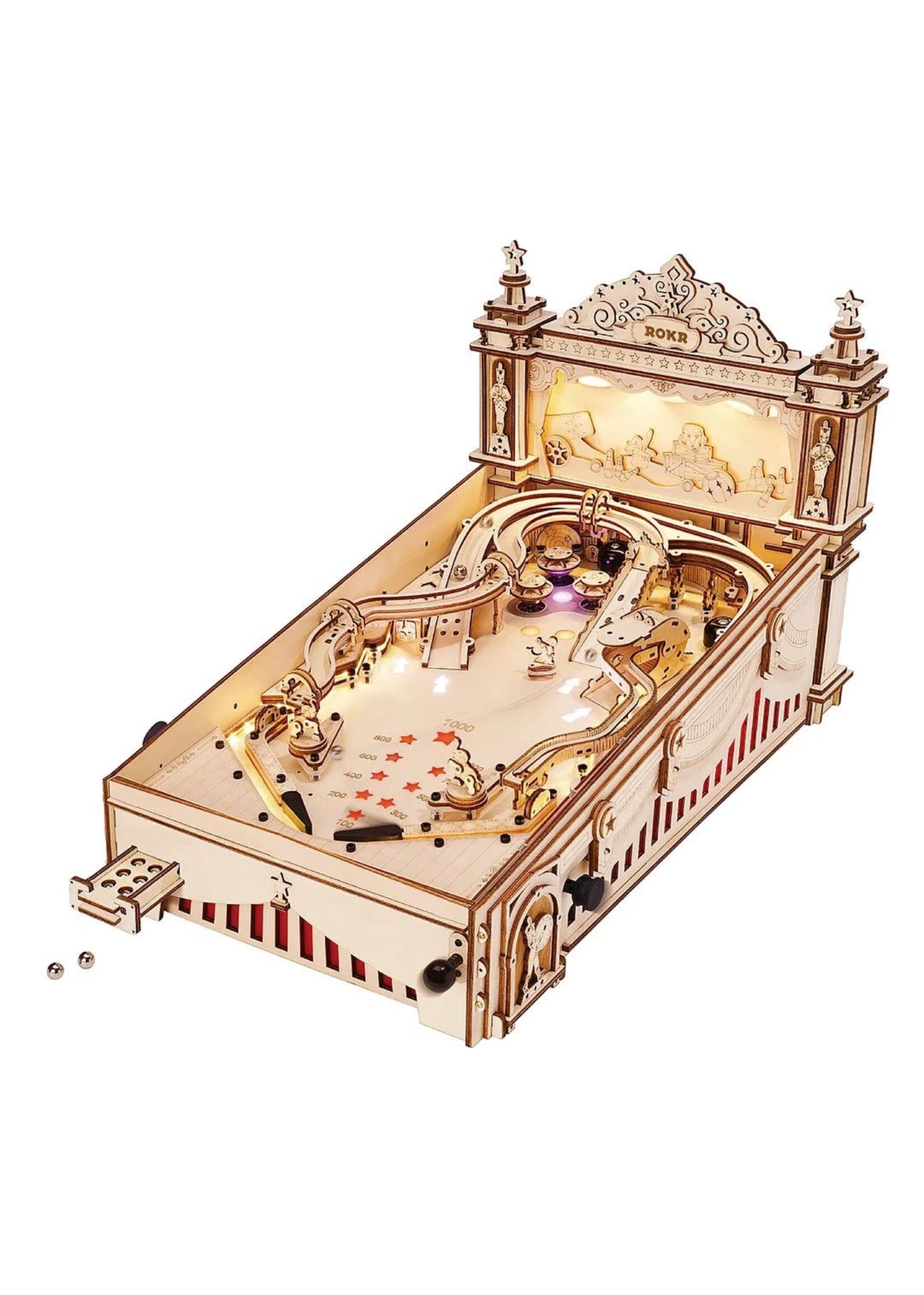 ROKR ROKREG01 3D Pinball Machine Wooden Puzzle