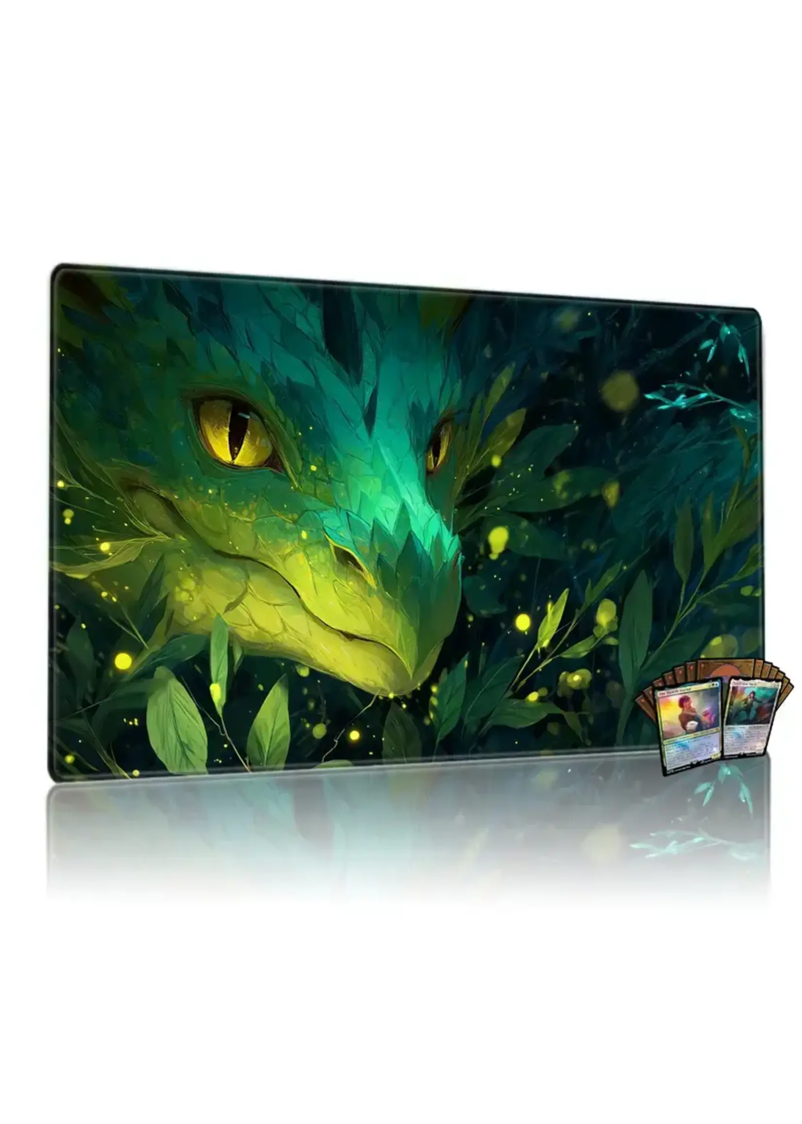 Mouse Pad 12x24 Inch Green Dragon