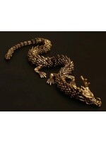 Five Claw Dragon Desktop Ornament with Movable Joints Copper Color