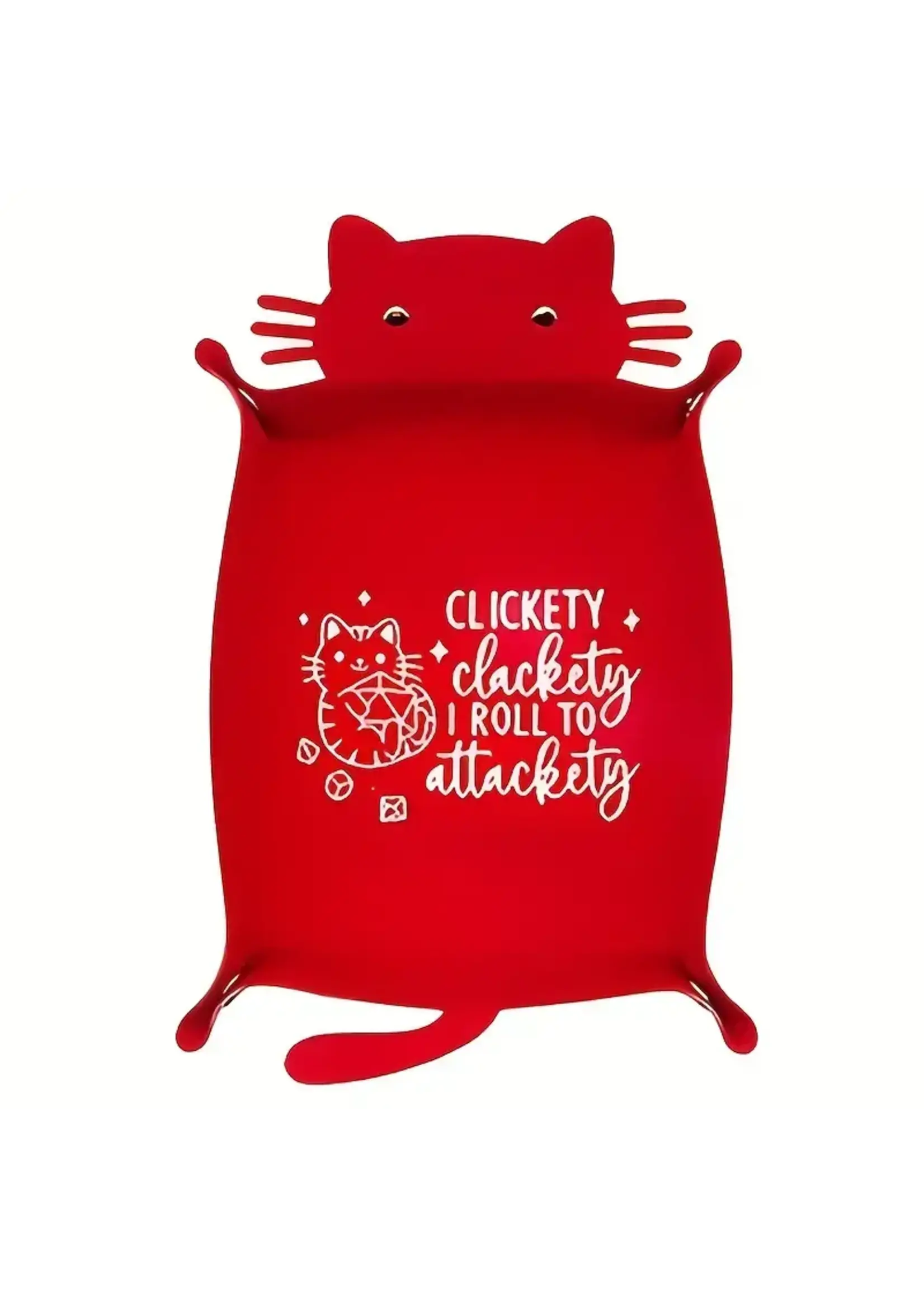 Dice Tray Clickety Clackety I Roll To Attackety (Red)