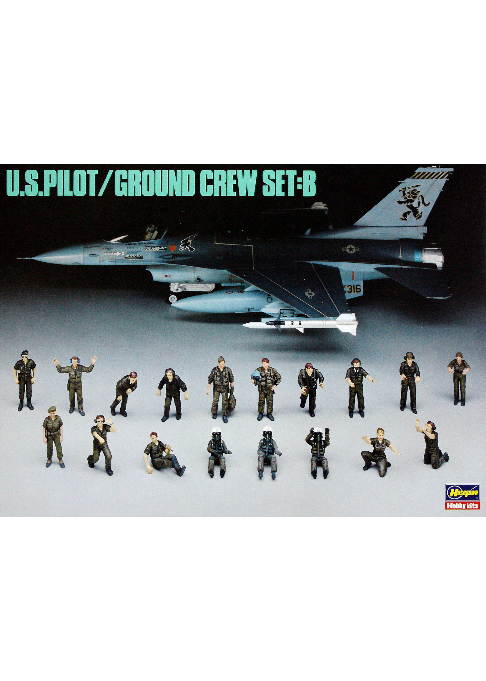 Hasegawa HSGWA36105 US Pilot & Ground Crew Set B (1/48)