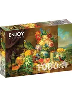 Enjoy Puzzle E1191  Schuster Still Life with Fruit Flowers and Parrot (Puzzle 1000)