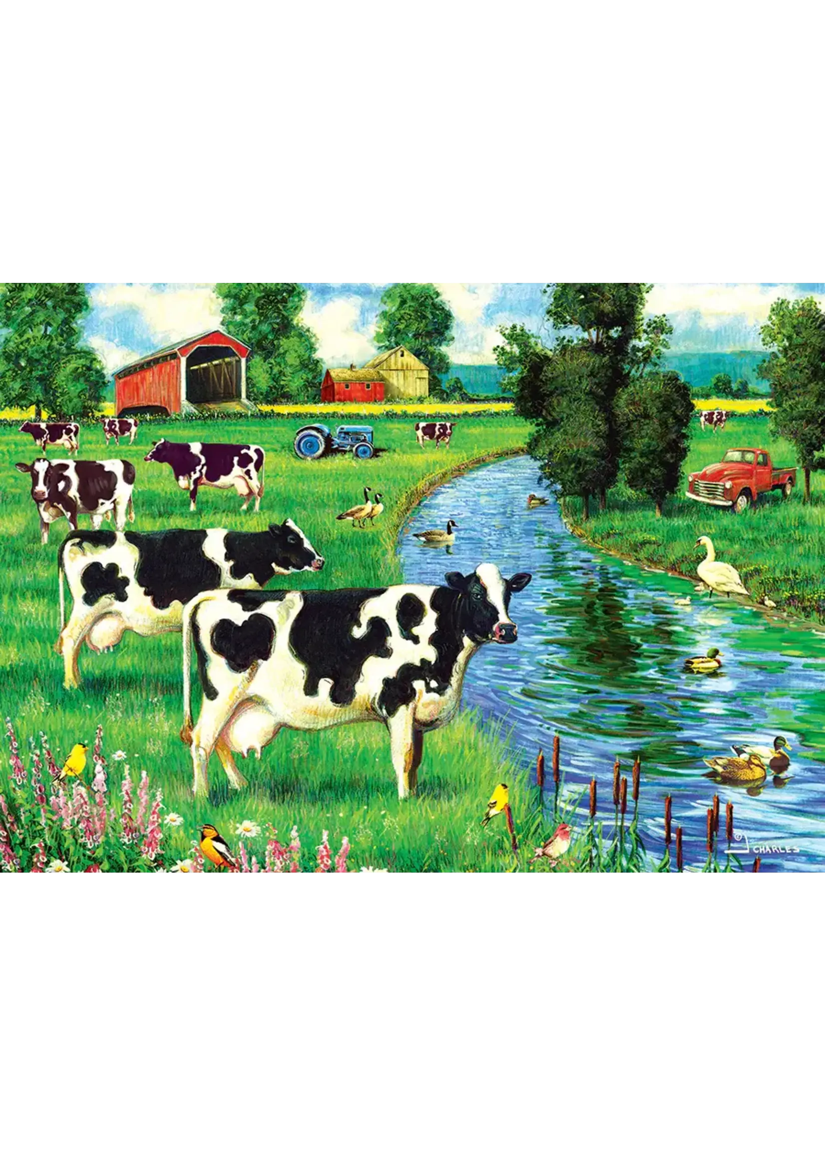 Cobble Hill CH58906 Cow Stream (TrayPuzzle35)
