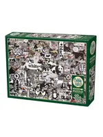 Cobble Hill CH40043 Black and White: Animals (Puzzle1000)