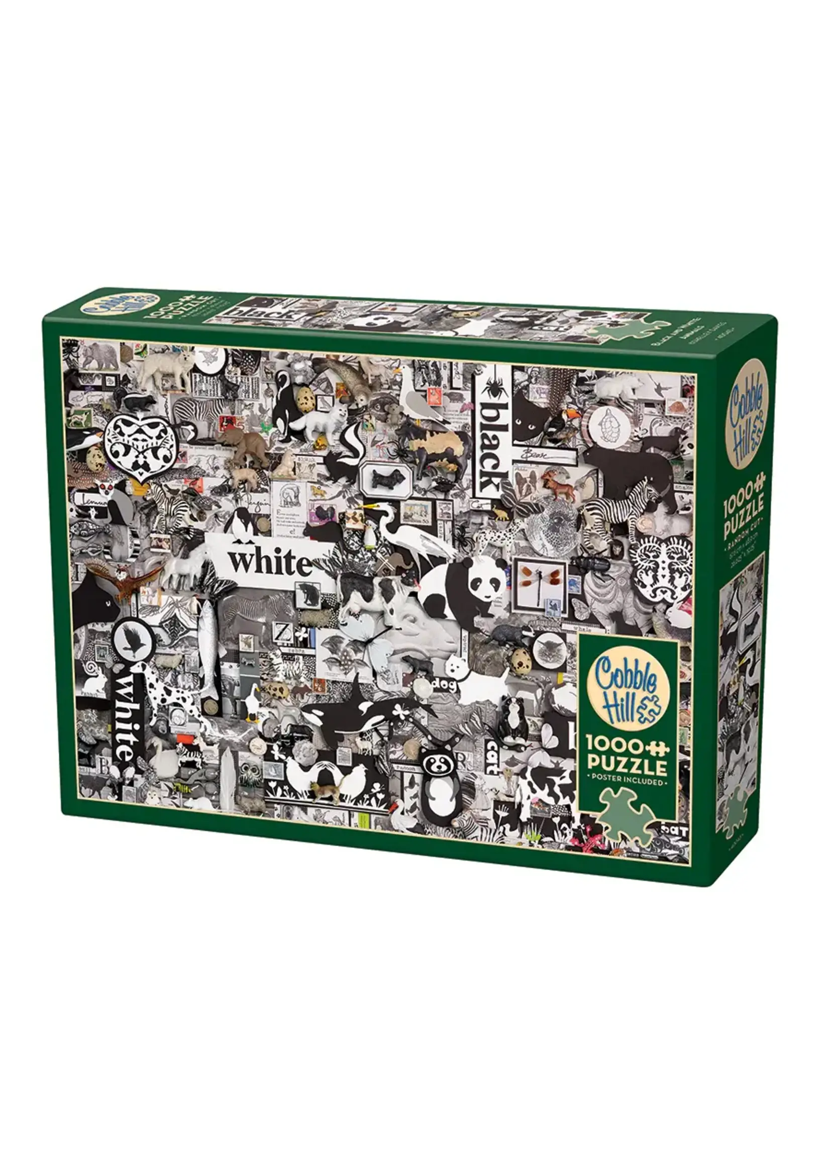 Cobble Hill CH40043 Black and White: Animals (Puzzle1000)