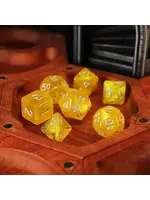 Dice RPG 7pc Starry Sky Yellow