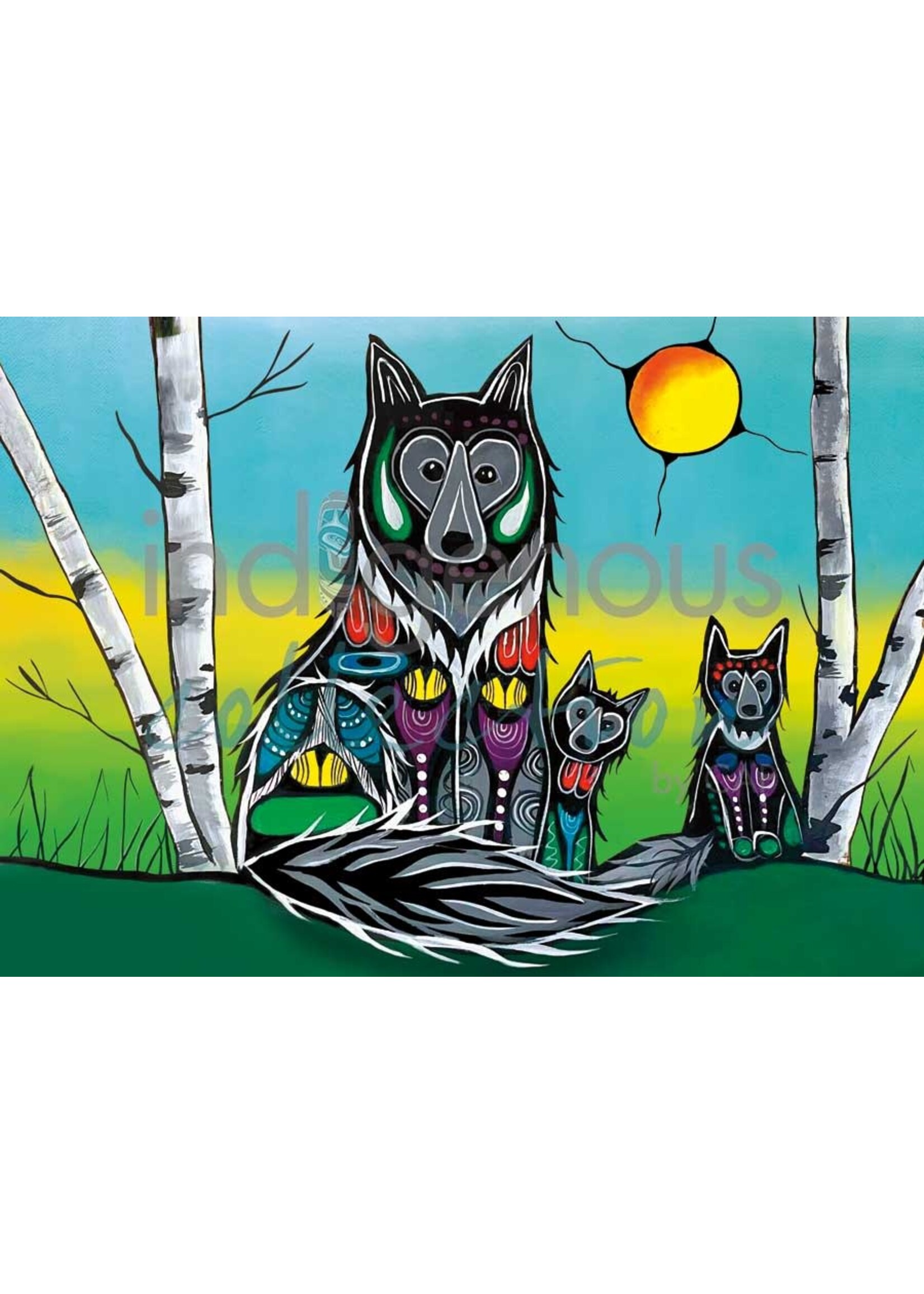 Dice Bag Wolf Family