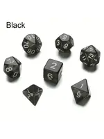 Dice RPG 7pc Translucent Black