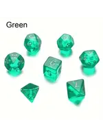 Dice RPG 7pc Translucent Green