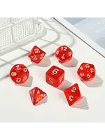 Dice RPG 7pc Translucent Red