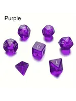 Dice RPG 7pc Translucent Purple