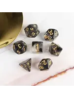 Dice RPG 7pc Black Smoke