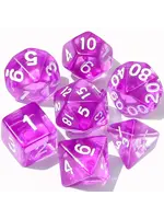 Dice RPG 7pc Transparent Purple