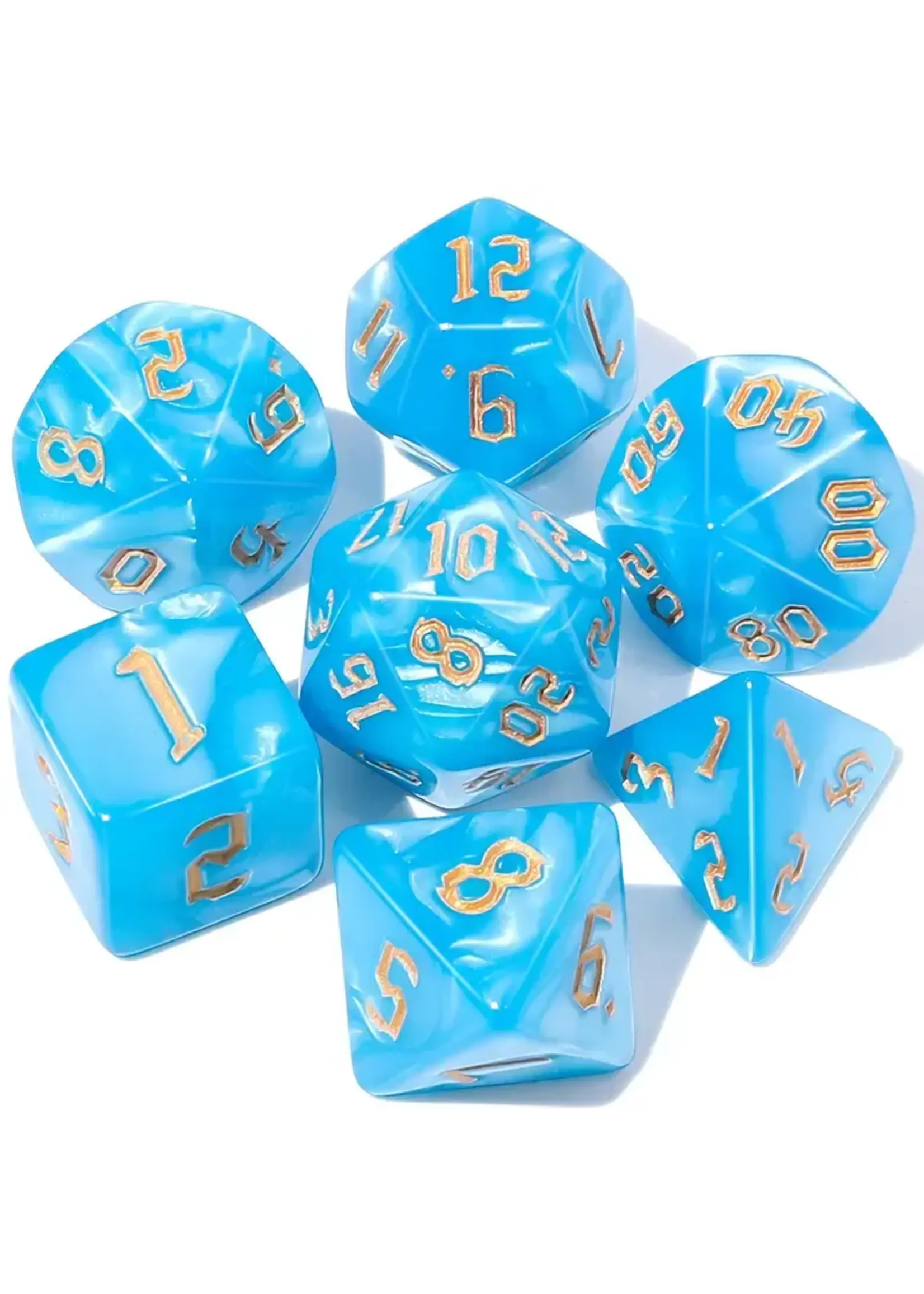 Dice RPG 7pc Peacock Blue
