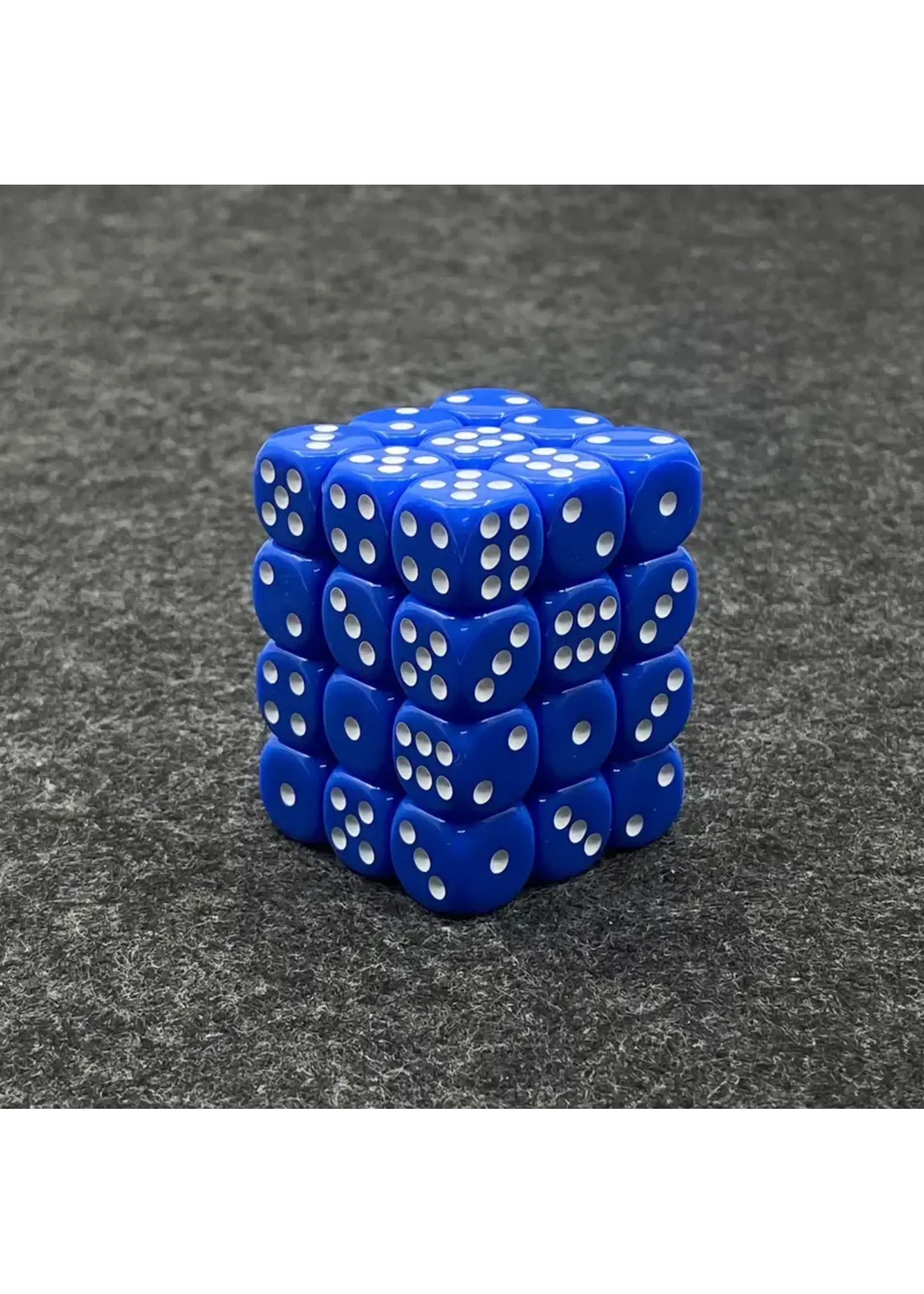 Dice 12mm 36pc Blue White