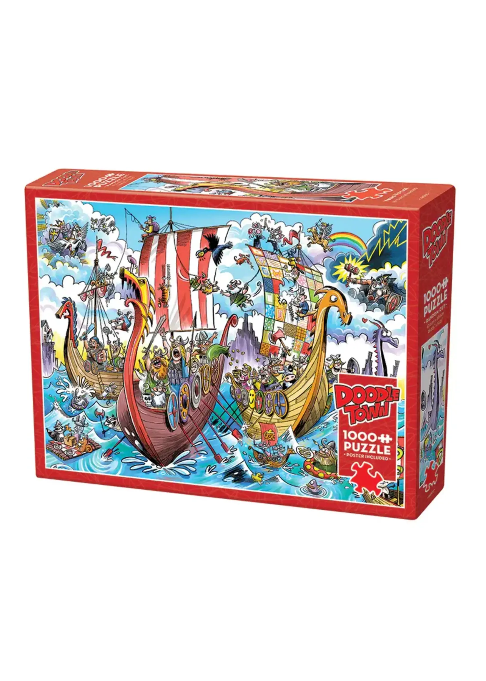 Cobble Hill CH44505 DoodleTown Viking Voyage (Puzzle1000)