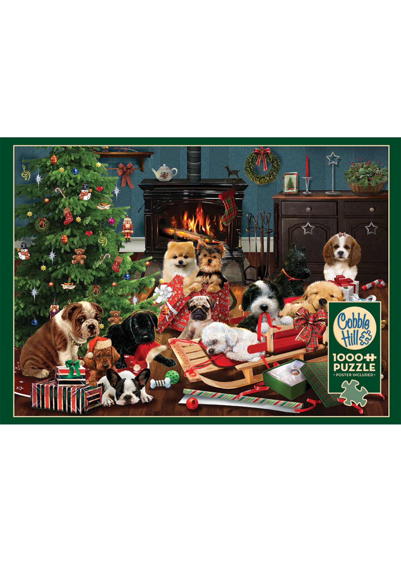Cobble Hill CH40214 Christmas Puppies (Puzzle1000)