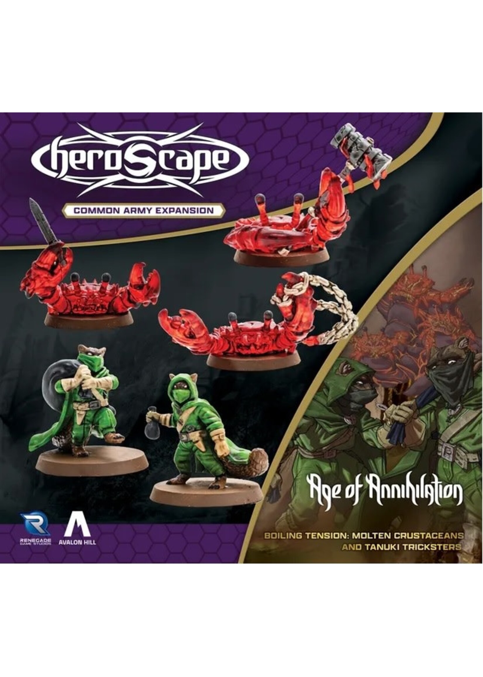 Heroscape Molten Crustaceans and Tanuki Tricksters Army Expansion