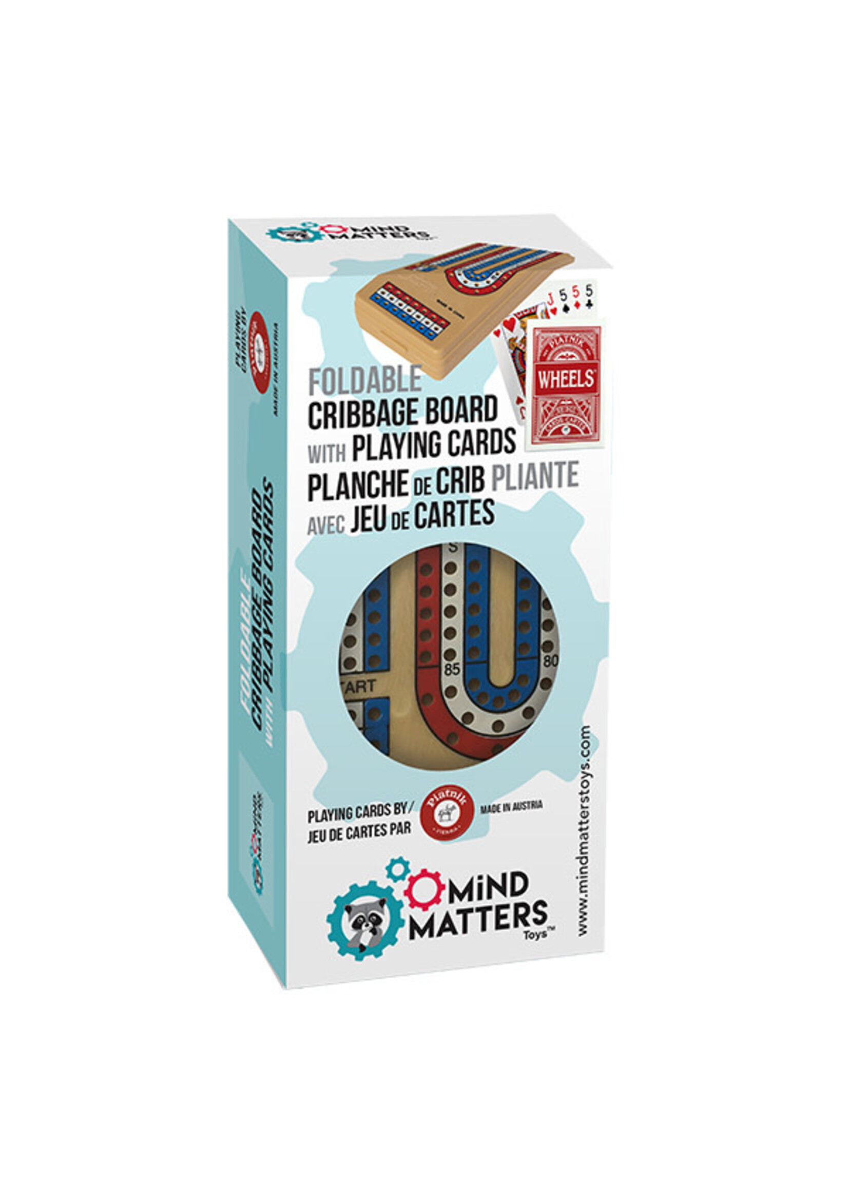 Foldable Cribbage Board with Playing Cards